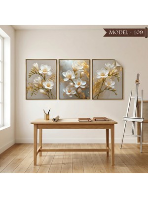 Akıllı Kağıt Statik Tutunma Özellikli Tablo - Poster Çiçek (Model- 109)