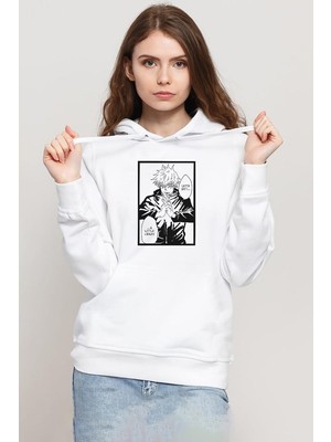 Tshirthane Jujutsu Kaisen Anime Satoru Gojo Lets Get A Little Crazy Beyaz Kadın 3ip Kapşonlu Sweatshirt