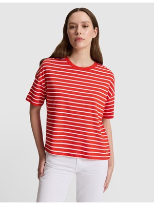Pierre Cardin Kadın Kırmızı Oversize Tişört 50325463-VR030