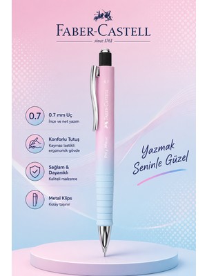 Danacı Kırtasiye Faber-Castell Polymatic Flow Edition Versatil Kalem 0,7 Pastel Pembe-Açık Mavi Renk