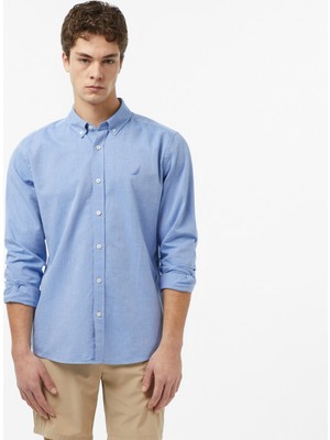 Nautica Erkek Mavi Regular Fit Gömlek