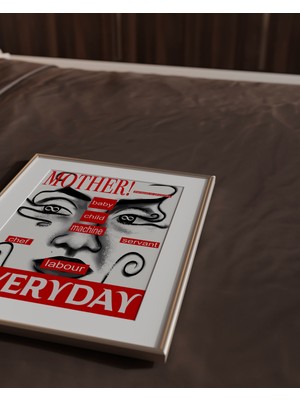 Clovendi ''mother!" Özgün Tasarım Dijital Poster - Modern Feminist Duvar Sanatı Tablo