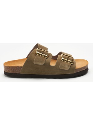   Kadın Terlik 17B8 Frau Suede Double-Strap Sliders