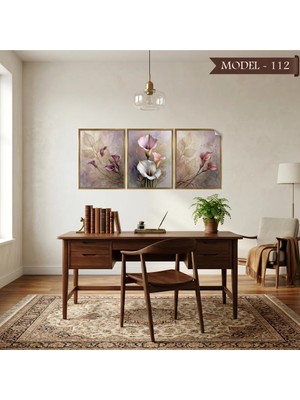 Akıllı Kağıt Statik Tutunma Özellikli Tablo - Poster Çiçek (Model- 112)
