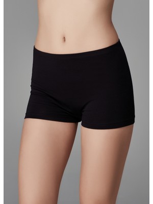 Dagi Kadın Boxer B0169282Sy Siyah Renk Pamuklu ve Elastan Karışımlı Rahat Kullanım
