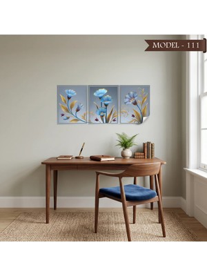 Akıllı Kağıt Statik Tutunma Özellikli Tablo - Poster Çiçek (Model- 111)