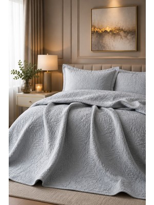 Bedline Emma Yatak Örtüsü Seti Çift Kişilik Adaçayı 240*30 cm