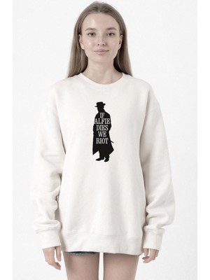 Tshirthane Peaky Blinders Alfie Dies Halloween Beyaz Kadın 2ip Sweatshirt