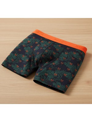 Mavi 3lü Baskılı Boxer 0911421-33648