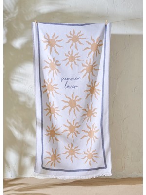 %100 Pamuk Summer Lover Peştamal Sarı (90X160 Cm)