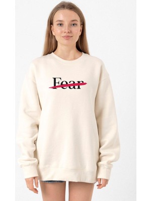 Tshirthane Rolling Quartz Fearless Ekru Kadın 2ip Sweatshirt