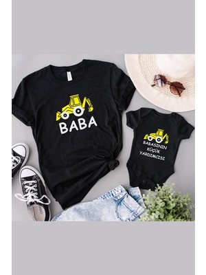 Tshirthane İnşaat Araçları Baba Oğul Kız (TEK ÜRÜN FİYATIDIR KOMBİN YAPMAK İÇİN EN AZ 2 ADET SEPETE EKLEYİNİZ)
