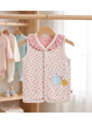 Motherlove %100 Organik Pamuk Çift Katlı ve Çıtçıtlı Bebek Yeleği 9-36 Ay