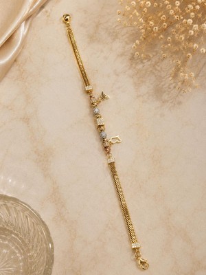 Rome Oro Viyana Charm Altın Bileklik
