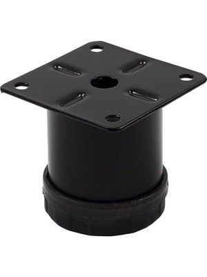 Metal Mobilya Ayağı Siyah Çap 42MM - 5cm (4 Adet)