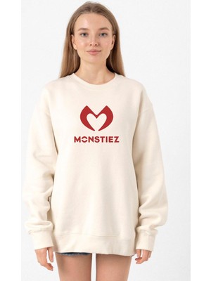 Tshirthane Babymonster Monstiez Ekru Kadın 2ip Sweatshirt