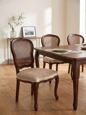 Gazzini Furniture Victoria Hazeranlı Klasik Ahşap Işlemeli Sandalye