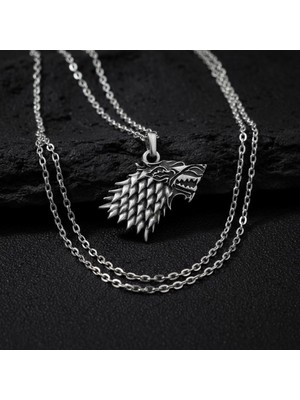 Alooya Game Of Thrones Kurt Gümüş Kaplama Kolye Ucu