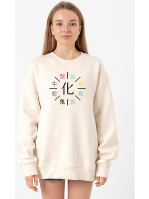 Tshirthane Monogatari Anime Apparitions Ekru Kadın 2ip Sweatshirt