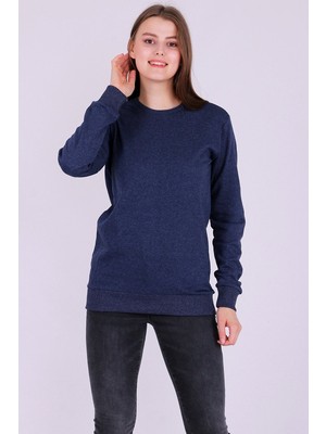 Tshirthane İndigo Basic Kadın 2 iplik Sweatshirt