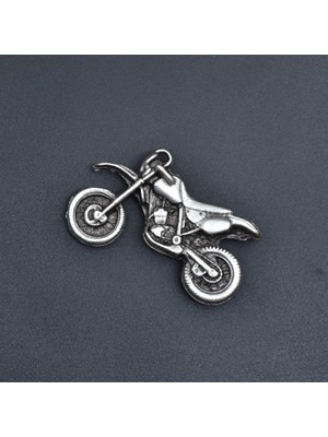 Alooya Cross Motor Gümüş Kaplama Kolye Ucu