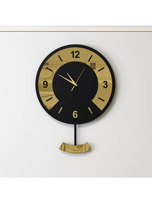 Decotimex Aspen Duvar Saati 40 x 54 (Siyah - Gold)