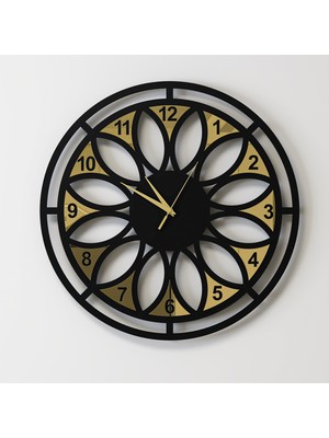 Decotimex Verona Duvar Saati 45 x 45 (Siyah - Gold)