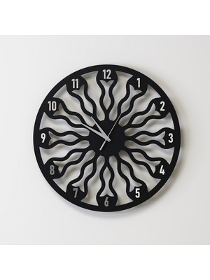 Decotimex Pearl Duvar Saati 40 x 40 (Siyah - Krom)