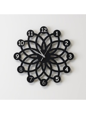 Decotimex Noble Duvar Saati 40 x 40 (Siyah - Krom)