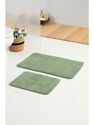 Empressco Yeşil Banyo Paspası Çift Set 60X100 ve 60X50 Cm, Şık ve Konforlu Kullanım