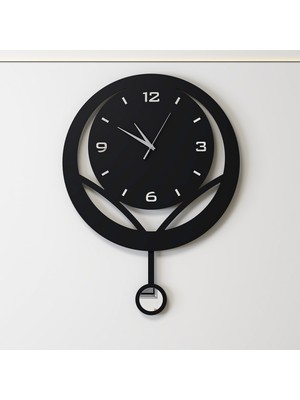 Decotimex Sapphıre Duvar Saati 45 x 61 (Siyah - Krom)