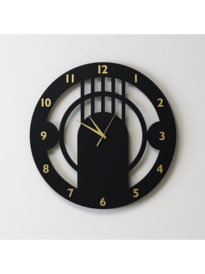 Decotimex Vıenna Duvar Saati 45 x 45 (Siyah - Gold)