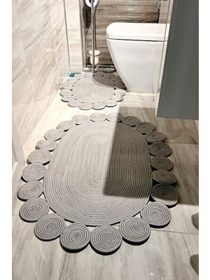 Empressco Jüt Halat Ikili Klozet ve Banyo Paspası Seti, Şık ve Kullanışlı