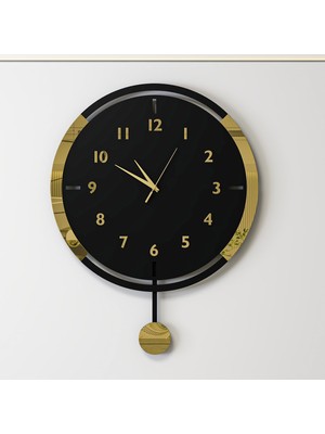 Decotimex Harmony Duvar Saati 45 x 60 (Siyah - Gold)