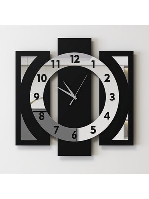 Decotimex Essence Duvar Saati 45 x 45 (Siyah - Krom)