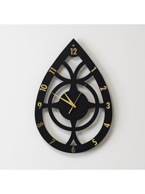 Decotimex Radıance Duvar Saati 45 x 30 (Siyah - Gold)