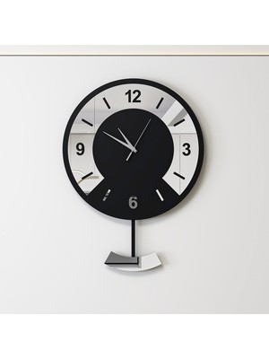 Decotimex Aspen Duvar Saati 40 x 54 (Siyah - Krom)