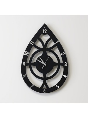 Decotimex Radıance Duvar Saati 45 x 30 (Siyah - Krom)