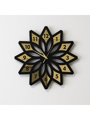 Decotimex Deluxe Duvar Saati 40 x 40 (Siyah - Gold)