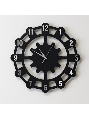 Decotimex Passıon Duvar Saati 45 x 45 (Siyah - Krom)