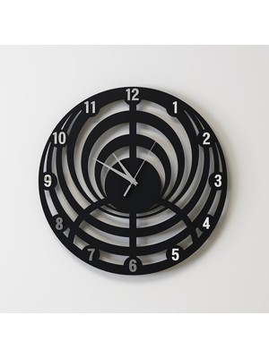 Decotimex Nexus Duvar Saati 40 x 40 (Siyah - Krom)