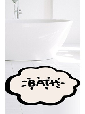 Empressco Yumuşak ve Şık Yuvarlak Banyo Paspası, Kaymaz Taban, 80X80 cm