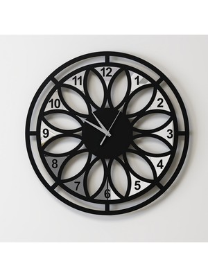 Decotimex Verona Duvar Saati 45 x 45 (Siyah - Krom)