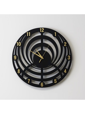 Decotimex Nexus Duvar Saati 40 x 40 (Siyah - Gold)