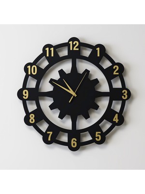Decotimex Passıon Duvar Saati 45 x 45 (Siyah - Gold)