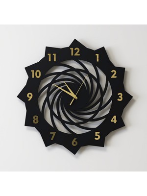 Decotimex Grand Duvar Saati 45 x 45 (Siyah - Gold)