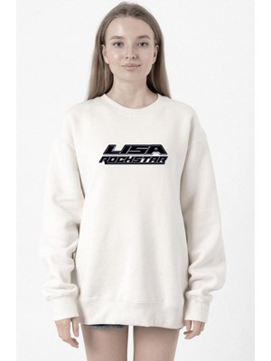 Tshirthane Lisa Rockstar Beyaz Kadın 2ip Sweatshirt
