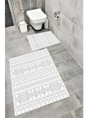 Empressco Yumuşak Kaymaz Tabanlı Sünger Dolgulu Dekoratif Banyo Paspası