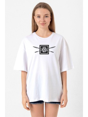 The Wheel Of Time Aiel Beyaz Kadın Oversize Tshirt
