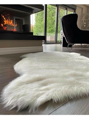 Empressco Yumuşak ve Tüylü Post Peluş Halı, Kaymaz Taban, Modern Salon Dekorasyonu